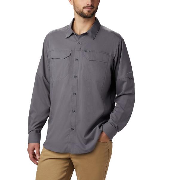 Columbia Silver Ridge Lite Shirts Grey For Men's NZ21475 New Zealand